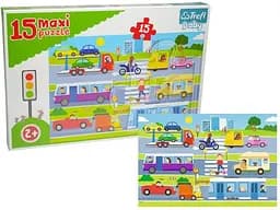 Набор Пазлы - (15 элм. MAXI) - "Транспорт в городе"