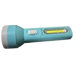 Акумуляторний потужний ручний ліхтар прожектор 2в1 Silver Toss ST-8653 + COB 4 режими Блакитний 88229