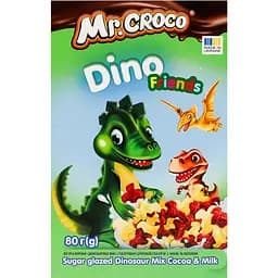 Готовий сніданок Mr. Croco Динозаврики Мікс з какао та молоком 80 г