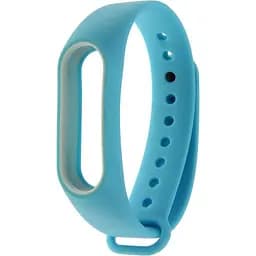 Ремінець Uwatch Double Color Replacement Silicone Band For Xiaomi Mi Band 2 Blue/White Line