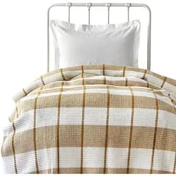 Плед Karaca Home Carmen hardal вафельный 200х150 см горчичный (svt-2000022298056)