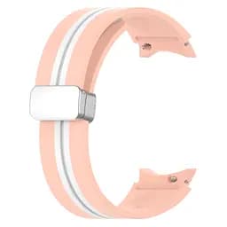 Ремінець для Samsung Galaxy Watch 6 40mm 6 44mm - рожево-білий ширина кріплення 20мм силікон Watchbands Cls-line (W16-1WB28766420) - мініатюра 3