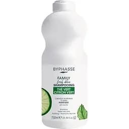 Шампунь для нормального та жирного волосся Byphasse Family Fresh Delice з лаймом та зеленим чаєм 750 мл (775206)