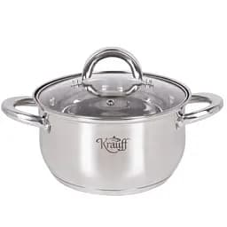 Кастрюля Krauff Steil, со стеклянной крышкой, 22 см, 4 л (26-238-020)
