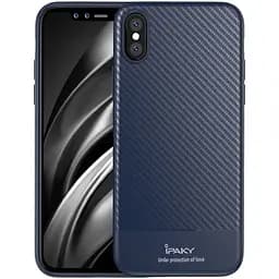 Чохол-накладка iPaky Carbon Fiber Series/TPU Case With Carbon Fiber Apple iPhone XS Max Blue