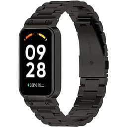 Ремінець-бампер DK CDK Metal Fitlink Steel Watch Band Xiaomi Mi Band 8 Active (017613) (black) - мініатюра 4