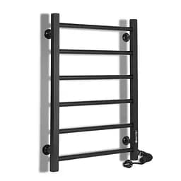 Электрический полотенцесушитель Laris Зебра Альфа ЧФЧ6 400x600 Э правый R3 73207627, Черный матовый, Правое, Электронный