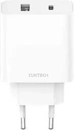 Зарядний пристрій 2 порти Xiaomi CUKTECH A19 30 W Charger (Type-A + Type-C) біле