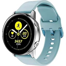 Силіконовий ремінець One Watchbands блакитний для Samsung Galaxy Watch Active - розмір L (WB0021ONEBLUEA) - мініатюра 2