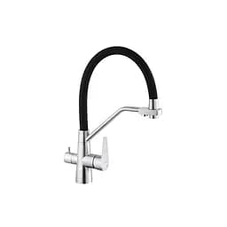 Смеситель для кухни с подключением к фильтру Kroner KRP Edelstahl Klassisch - ESG03817BLK CV027936 Нержавеющая сталь