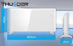Конвекторний обігрівач 2в1 Thunder MODERN 2000W Wi-Fi White - мініатюра 6