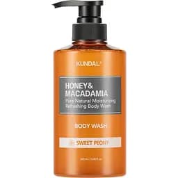 Поживний ароматичний гель для душу Honey & Macadamia Body Sweet Peony Kundal 500 мл