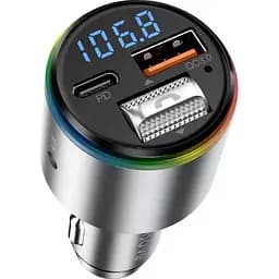 FM-трансмітер Proove FM Launcher Power Drive 30W USB-C+USB-A+AUX Silver (FMPD30110006) [138406] - мініатюра 2
