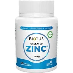 Хелатний цинк Biotus Chelated Zinc 30 мг 60 капсул