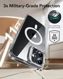 Прозорий чохол із підставкою ESR Classic Hybrid Case with Stash Stand (HaloLock) Clear для iPhone 16 (1A7470102) - мініатюра 7