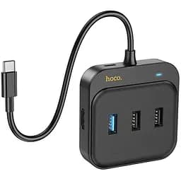 Конвертер хаб Hoco HB38 Easy link 7-in-1 Multiport адаптер (HDTV + SD / TF + Usb3.0 + Usb2.0x2 + PD 100 W) - мініатюра 2