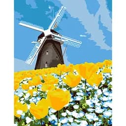 Картина за номерами Rosa Start Млин на тюльпановому полі 35x45 см