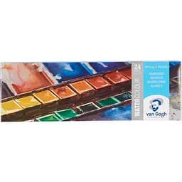 Набір акварельних фарб Van Gogh 24 кювети + пензлик Royal Talens