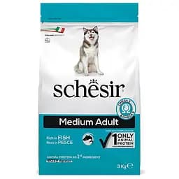 Сухий корм Schesir Dog Medium Adult Fish 3 кг шезир риба монопротеїновий для собак середніх порід