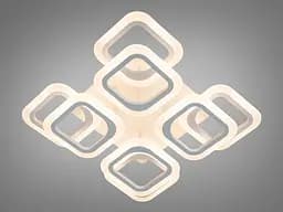 Стельова LED люстра на пульту з димером, 120W, біла - мініатюра 3