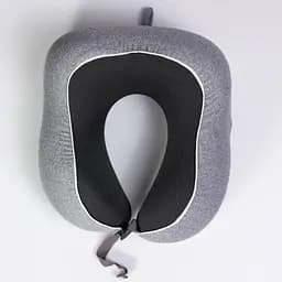 Подушка дорожня ортопедична Yiwu Camelback HP-56-20G U-подібна Memory Foam світло-сіра
