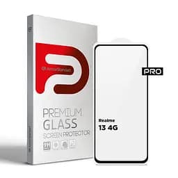 Захисне скло на Realme 13 4G з олеофобним покриттям, Pro, повне проклеювання, антистатичний і пиловідштовхуючий шар, 9H, самоклеючеся, 2.5D, на весь екран, антистатичний клей, ArmorStandart (ARM80503)