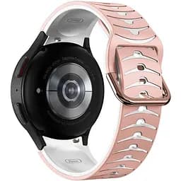 Браслет Scales для Samsung Galaxy Watch 6 Classic 43mm 6 Classic 47mm - рожево-білий ширина кріплення 20мм силікон Watchbands (W18-3WB43026045)