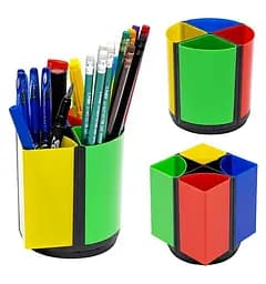 Склянка для ручок COLOR-IT 468 пластикова 10х10х11 см - мініатюра 2