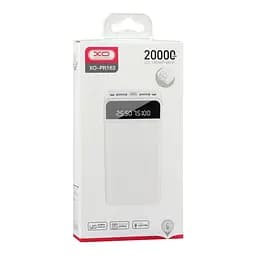 Універсальна мобільна батарея XO PR163 20000mAh (Білий) - мініатюра 9