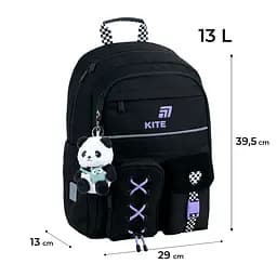 Рюкзак для початкової школи Kite Education 584 Panda Love Чорний (K26-584M-2) - мініатюра 3