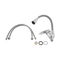 Змішувач для кухні Lidz Tani 008F3 із гнучким виливом (k40) LDTAN008F3GCR39507 Grey / Chrome - мініатюра 5