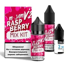 Набор компонентов для самозамеса солевой заправки Flavorlab M-Jam V2 30 мл Raspberry Малина, 0-65 мг (17945)