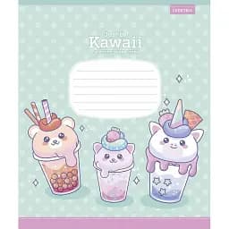 Тетрадь ученическая Школярик Just be Kawaii 012-3408C-1 в косую линию 12 листов