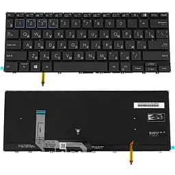 Клавіатура для ноутбука ASUS (B7402 series) rus, black, без фрейму, підсвічування клавіш