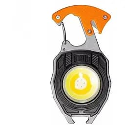 Мини фонарик брелок PL-409 COB Multifunctional светильник карманный с карабином с магнитом