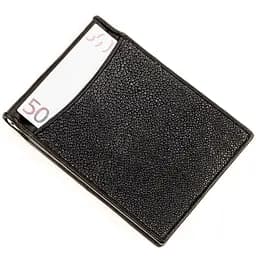 Затискач для грошей із натуральної шкіри морського ската Stingray Leather 12х8.5х1 см acs0032270 - мініатюра 9