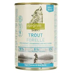 Влажный корм для взрослых собак Isegrim Adult Trout Форель с пастернаком, клюквой и травами 400 г
