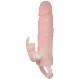 Насадка на пенис Baile Brave Men Vibro Penis Sleeve 17 см телесный