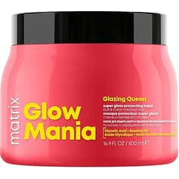 Маска Matrix Glow Mania Glazing Queen для інтенсивного захисту кольору та яскравого блиску фарбованого волосся 500 мл