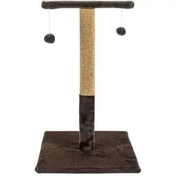 Дряпка Пухнастики великий стовпчик з полицею шоколадна (А-3)