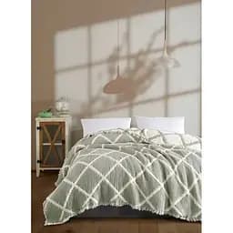 Муслиновое покрывало Moss Home Ivory Yesil 230х250 см pbe0051372