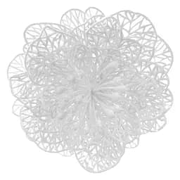 Ялинкова іграшка MIS LT Квітка новорічна середня 13х13х5 см білий