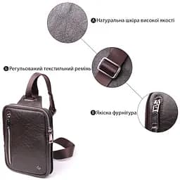 Чоловіча прямокутна сумка бананка з натуральної шкіри GRANDE PELLE 15,5х20,5х3,5 см sum0027007 - мініатюра 14