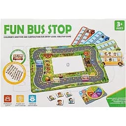 Настільна гра Bambi Fun bus stop дитяча 4 автобуса і картки пасажирів (ME-175)