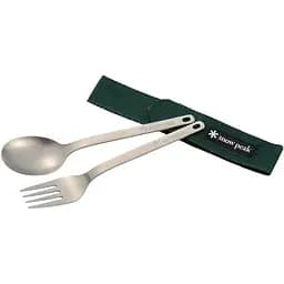 Набір столових приладів Snow Peak SCT-002 Titanium Fork & Spoon Set ложка і виделка