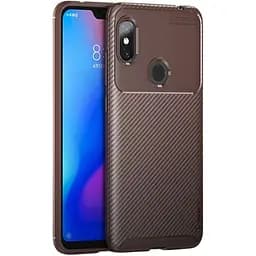 Чохол-накладка iPaky Carbon Fiber Series/Soft TPU Case Xiaomi Redmi Note 6 Pro Brown