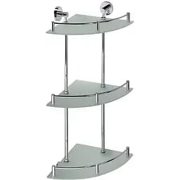 Полка Bemeta Omega стеклянная угловая тройная 104202152, Белый