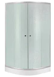 Набор Lidz Душевая кабина Latwa SC90x90.SAT.LOW.FR, полукруглая, стекло Frost 4 мм + Душевой поддон Kapielka ST90x90x15
