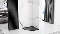 Душовий піддон Rea Diamond black 90x90 REA-K8543, Чорний - мініатюра 6