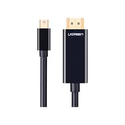 Кабель мультимедійний miniDisplayPort M to HDMI M 1.5m MD101 4K black Ugreen (20848) - мініатюра 2
